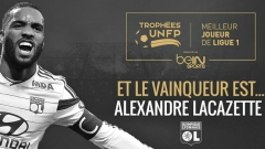 Útočník Olympique Lyon Alexandre Lacazette byl zvolen nejlepším hráčem francouzské ligy 